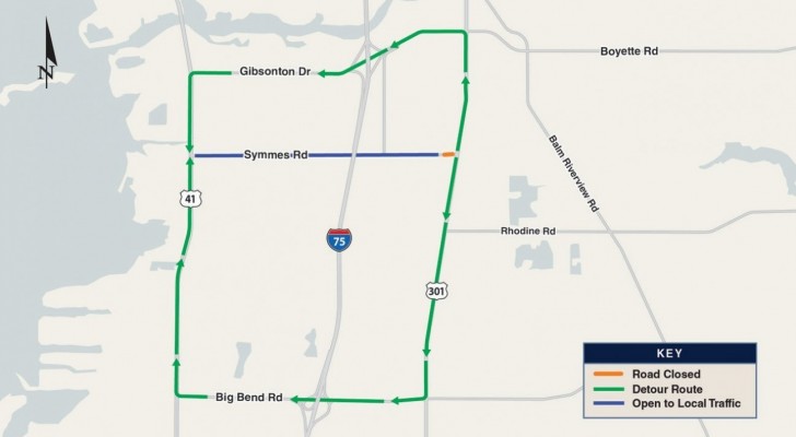 Symmes Road west of US 301 Closing for 21 Days